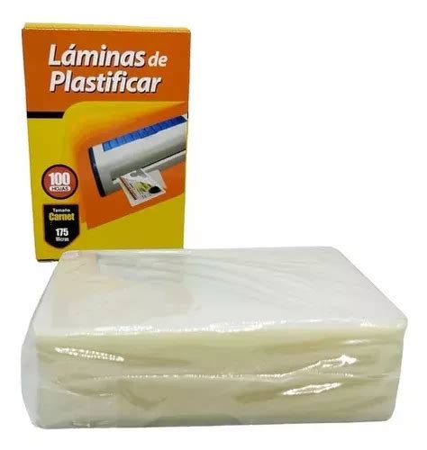 L Mina Para Plastificar C Dula Carnet Micras Laminas Mercadolibre