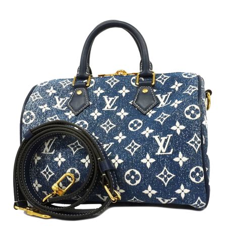 Louis Vuitton Auth Louis Vuitton 2waybag Monogram Jacquard Denim Speedy