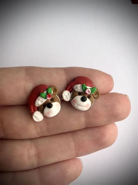 Cute Christmas Earrings Polymer Clay Cute Christmas Earrings Etsy