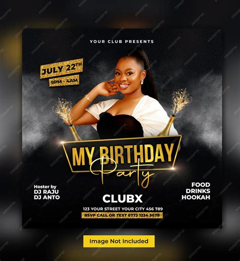 Premium Psd Psd Birthday Night Club Party Flyer Designs Template