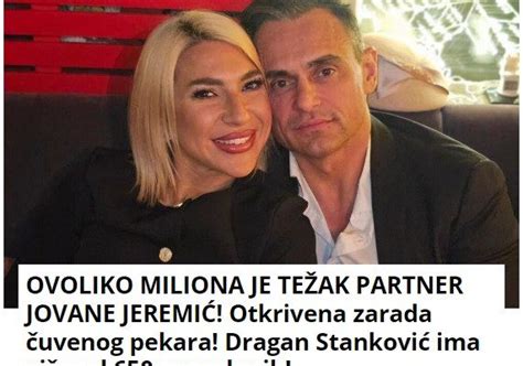 OVOLIKO MILIONA JE TEŽAK PARTNER JOVANE JEREMIĆ Otkrivena zarada