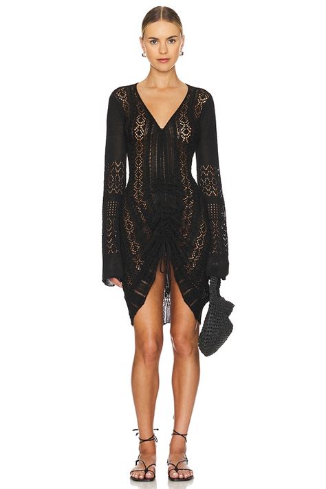 Sndys X Revolve Fate Mini Dress In Black Revolve