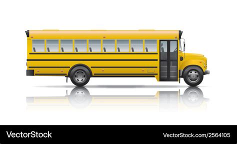 Yellow School Bus Royalty Free Vector Image Vectorstock