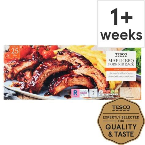 Tesco Maple Bbq Pork Rib Rack 460g Tesco Groceries