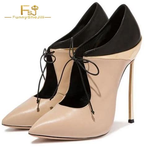 Buy Fsj Women Shoes Ladies Pumps Block Tan Pointy Toe