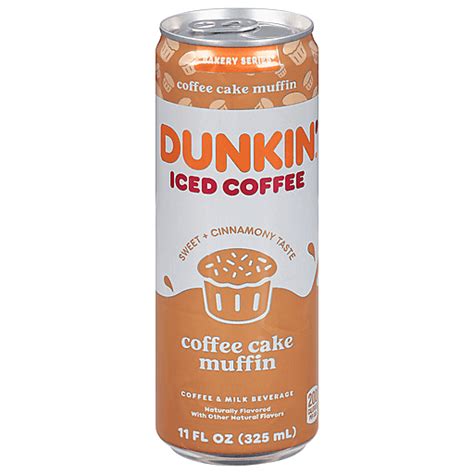 Dunkin Iced Coffee Coffee Cake Muffin 11 Fl Oz Beverages Fairplay Foods