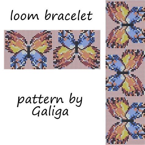 Butterfly Bracelet Pattern Bead Loom Pattern Beading Pattern Etsy