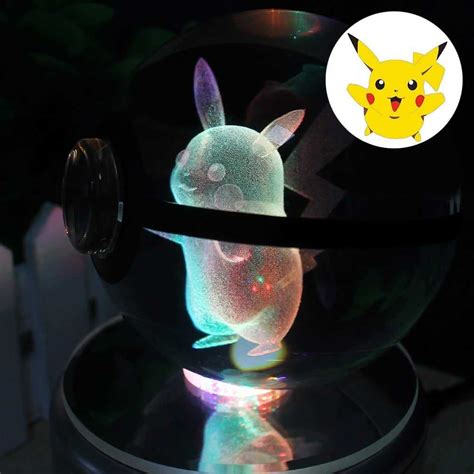 Pokeball Cristal Pikachu D Pokemon Tienda Friki Online