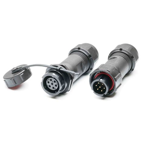 Conector circular RS PRO macho hembra de 7 vías Hembra Macho montaje