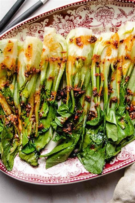 Roasted Bok Choy With Chili Garlic Sauce I Heart Umami