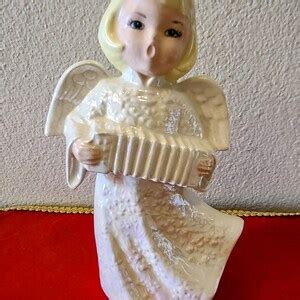 Vintage Hand Painted Angel Figurines-vintage Christmas-angel - Etsy