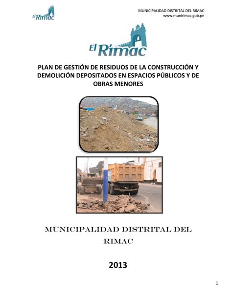 plan de gestión de residuos de la construcción y demolición