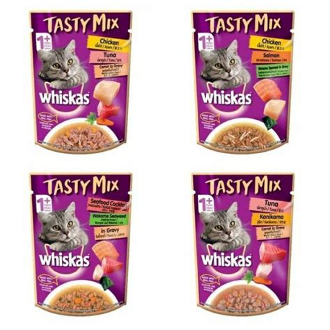 WHISKAS TASTY MIX CHICKEN TUNA CHICKEN SALMON SEAFOOD COCKTAIL