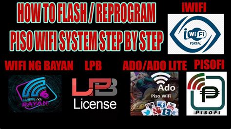 HOW TO FLASH REFLASH OR REPROGRAM WIFI NG BAYAN LPB ADO PISOFI