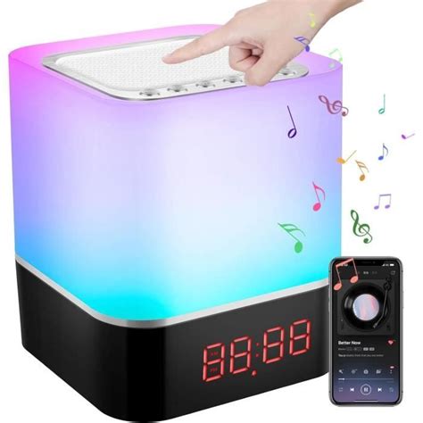 R Veil Lumineux Enceinte Bluetooth Portable Tactile Chambre Rgb