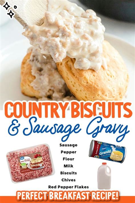 Easy Sausage Gravy And Biscuits In 2024 Sausage Gravy Easy Sausage