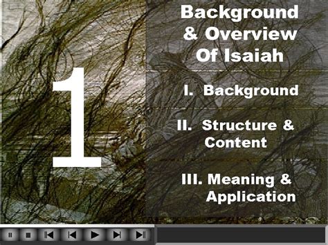 The Book Of Isaiah 1 Background