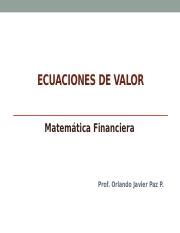 Ecuaciones De Valor Pptx Ecuaciones De Valor Matem Tica Financiera