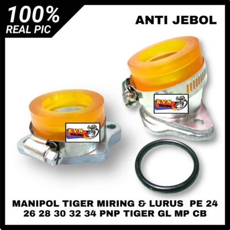 Jual MANIPOL MANIFOLD INTAKE TIGER MIRING DAN LURUS TEFLON PE PWK 24 26