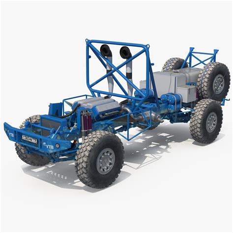 Dakar Racing Truck Kamaz Frame And Engine 3d Model Ad Truckracing