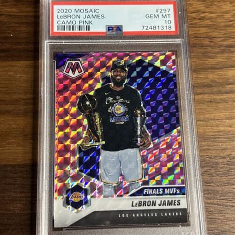 Panini Mosaic Basketball Lebron James Finals Mvp Camo Pink