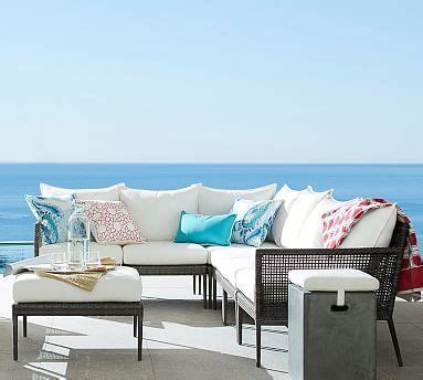 Cammeray All Weather Wicker Sectional Set Potterybarn Wicker Outdoor