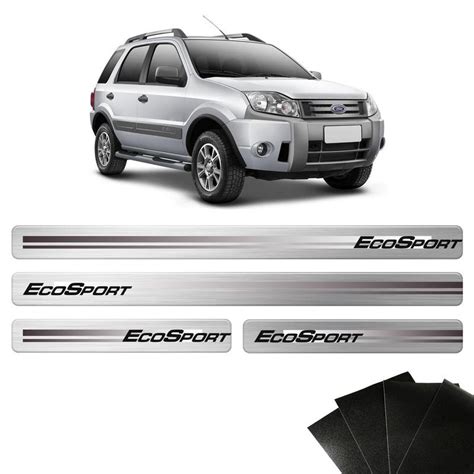 Kit Soleira Prata Ford Ecosport Protetor De Porta