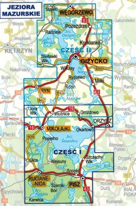 Jeziora Mazurskie Laminowana Mapa Eglarska Expressmap