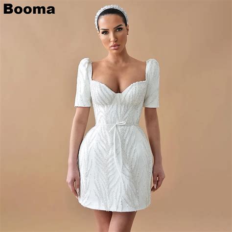 Booma Vestidos Cortos Con Purpurina Para Mujer Vestido De Novia De