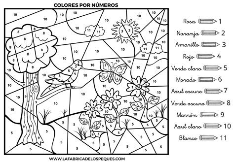 Imprimibles Gratis De Colores Por Números Para Niños