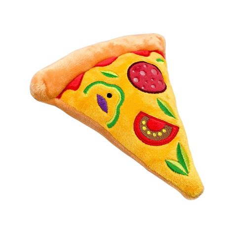 Pepperoni Pizza Plush Dog Toy Squeaky Dog Chew Toy Funny Etsy