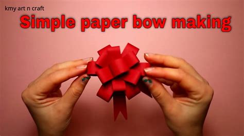 How To Make A Paper Bow Paper Craft Youtube