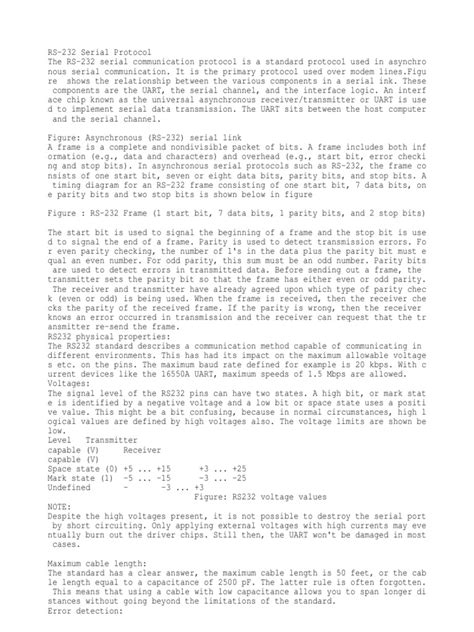 RS232 Protocol | Networking Standards | Communications Protocols