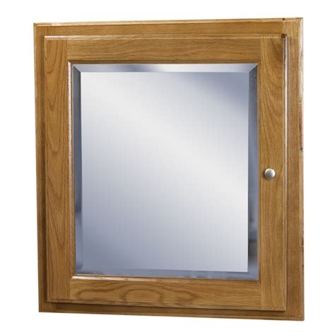 Wall Mounted Oak Medicine Cabinet with Mirror - Overstock - 10088483