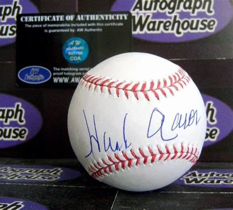 Hank Aaron autographed Baseball