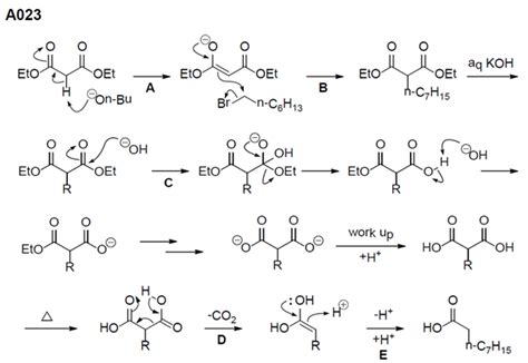 每日有机反应机理分享34以丙二酸二乙酯为原料合成指定羧酸 知乎