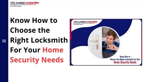 Ppt Know How To Choose The Right Locksmith For Your Home Security