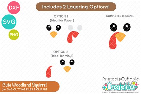 Cute Turkey Face Svg Free File For Cricut And Silhouette