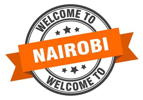 Welcome To Nairobi Welcome To Nairobi Isolated Stamp Stock Vector