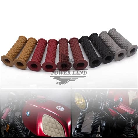 1 Diamond Style Retro Vintage Motorcycle Hand Grip Handlebar For Honda