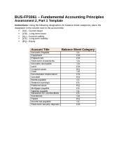BUS FP3061 MorrisonAriel Assesment2 P1 1 Doc BUS FP3061 Fundamental