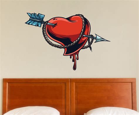 Heart Vinyl Wall Decal Heartuscolor007 10 In Contemporary Wall