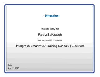 Intergraph Smart 3D Training Electrical | PPT