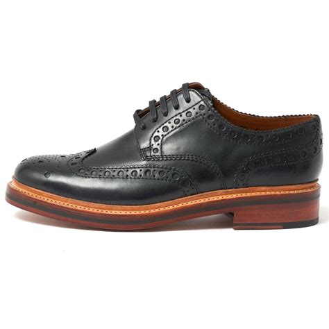 Grenson Online | Archie Black Brogue Shoes