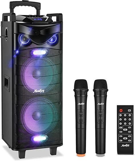 Moukey Karaoke Machine PA System Double Woofer For Party Portable