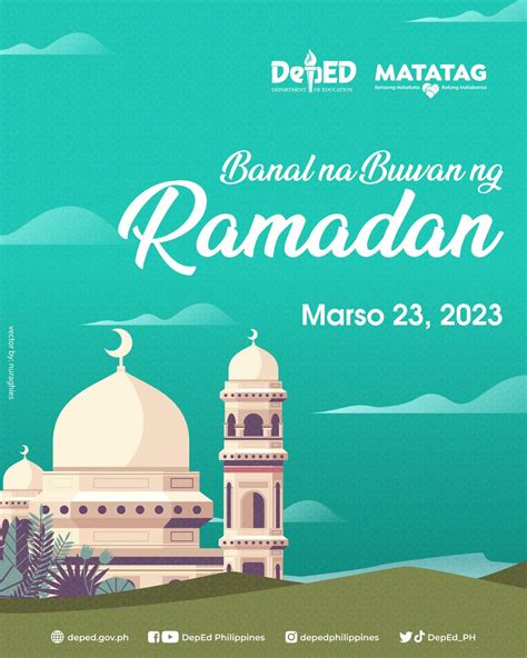 Deped On Twitter Ramadan Mubarak Ang Deped Ay Kaisa Ng Ating Mga