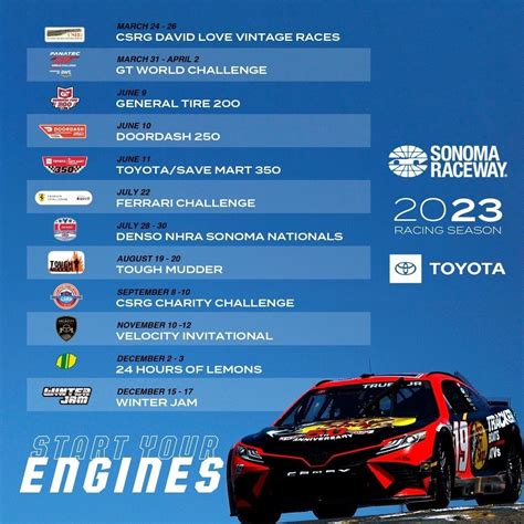 Sonoma Raceway 2024 Schedule Bert Marina