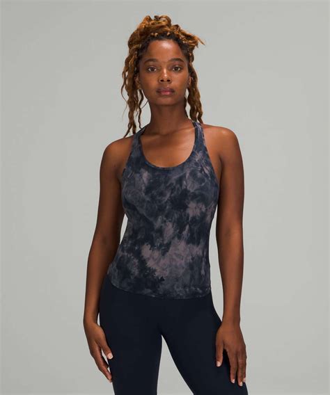 Lululemon Cool Racerback Short Tank Top Nulu Diamond Dye Lunar Rock