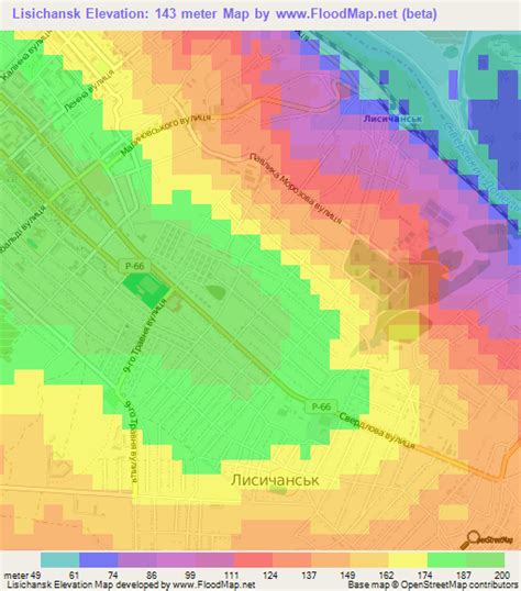 Elevation of Lisichansk,Ukraine Elevation Map, Topography, Contour