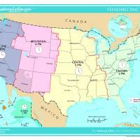 Free Printable Time Zone Map Usa